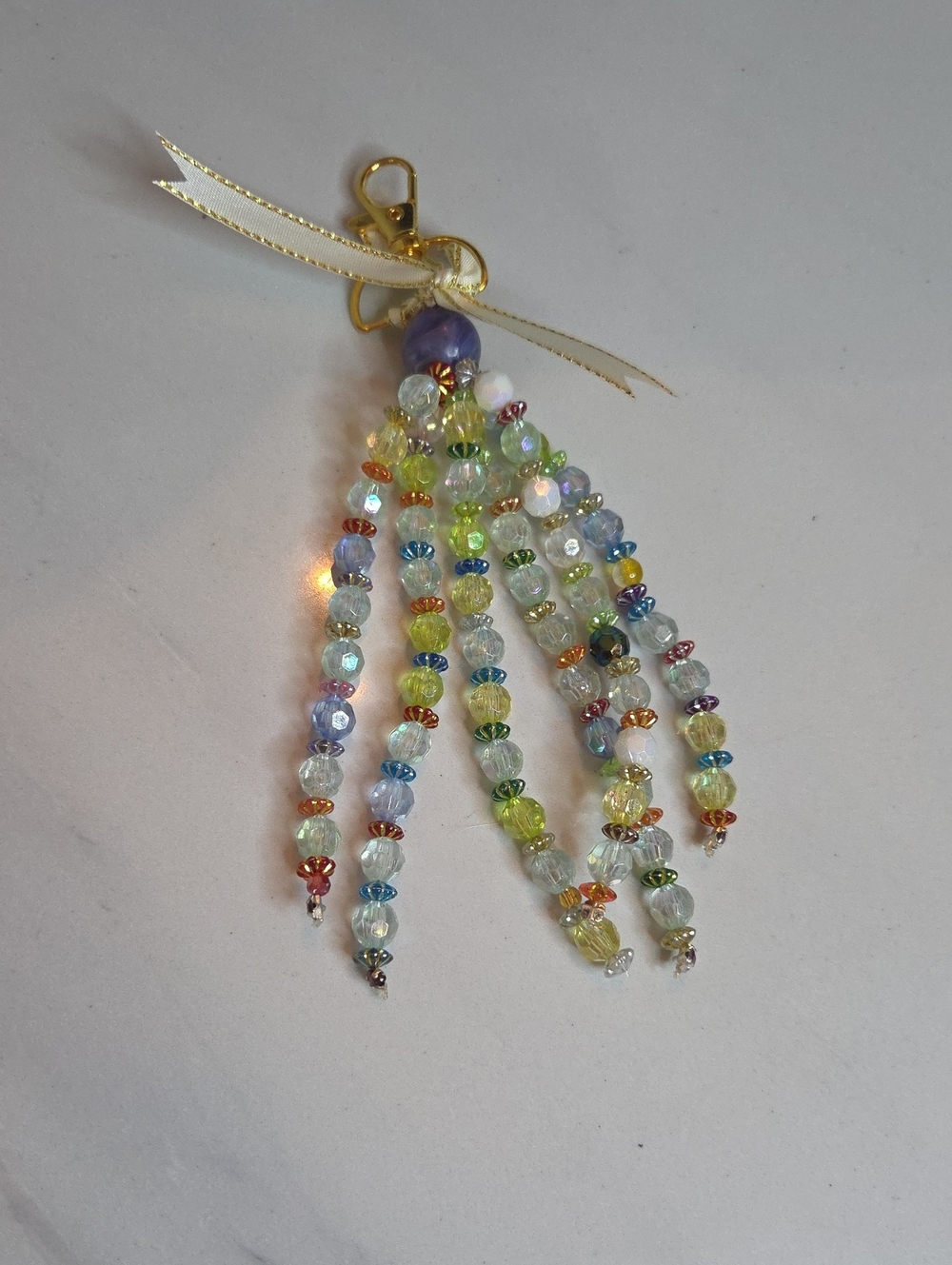 Multicolor Beaded Tassel Bag Charm